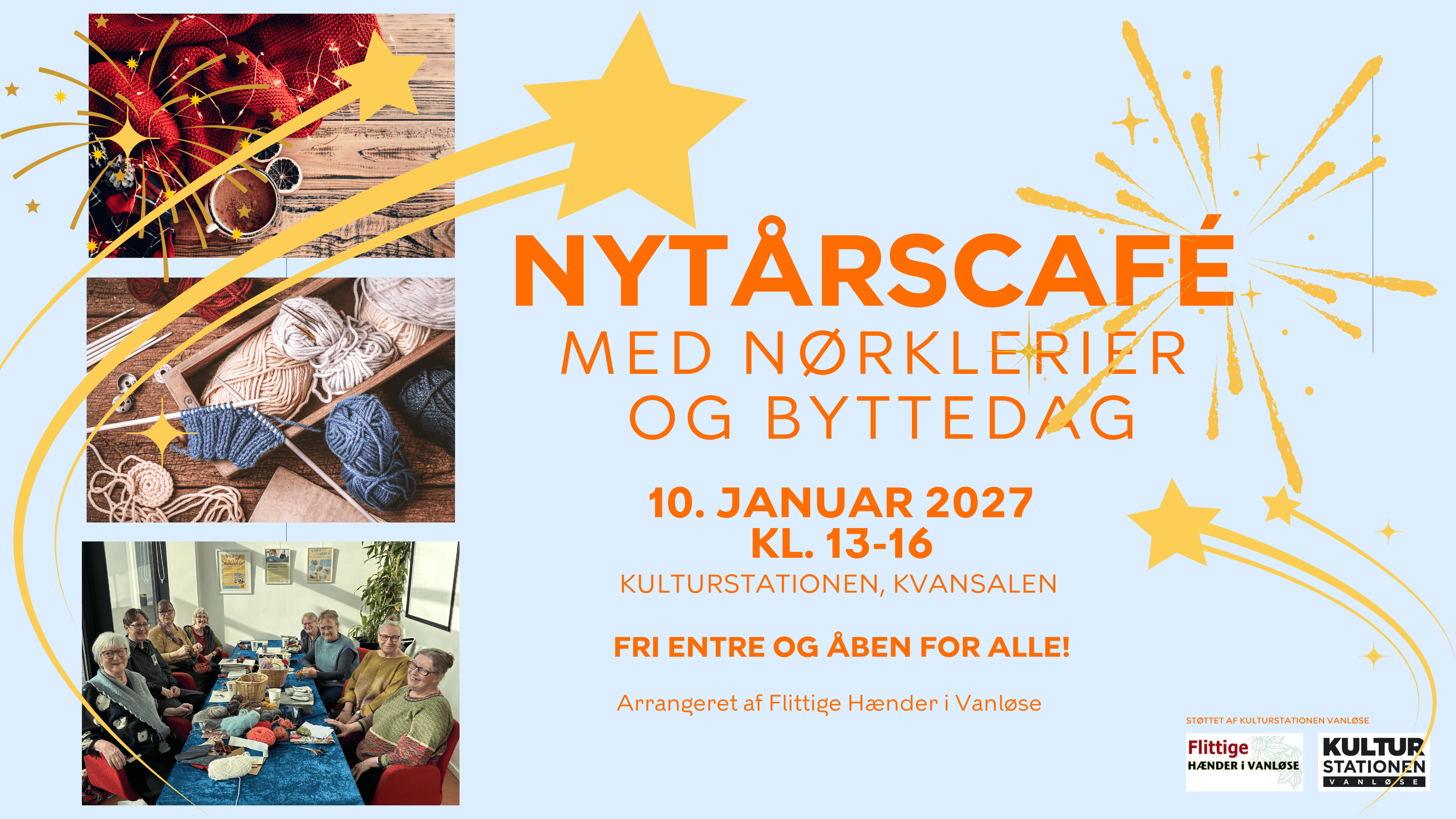 Nytårscafé med nørklerier og bytte garn mv.